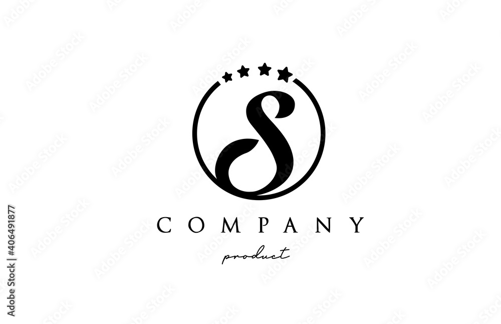 S alphabet letter logo for corporate and company. Design with circle ...