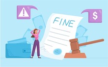 Payment Of A Fine With Legal Document