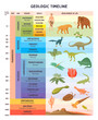 Geologic timeline scale vector illustration