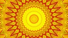 Abstract Symmetrical Yellow Kaleidoscope Background