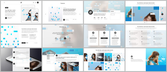 Wall Mural - presentation design vector templates, multipurpose template for presentation slide, flyer, brochure 