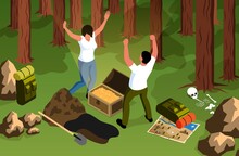Forest Treasure Hunt Composition