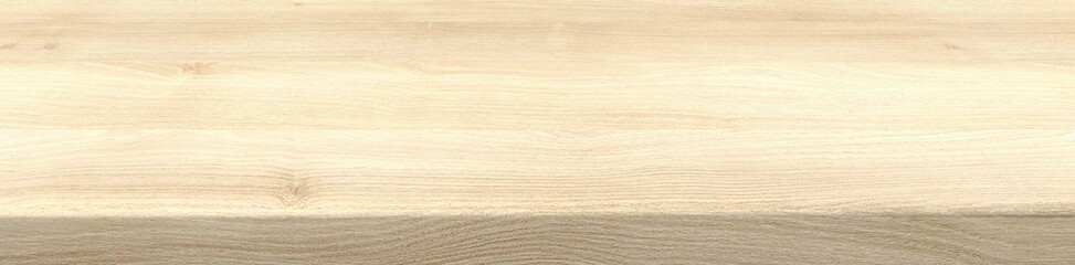 White wood table top desk surface. Empty kitchen wooden board for food product montage display