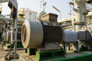 Pump and motor which popular to install with pipe in industrial of demineralized water unit such chemical, power plant, oil and gas.