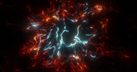 Wall Mural - exploding energy flowing in a rhythmic pattern. psychedelic motion effects. looped seamless footages
