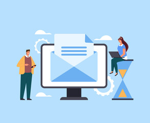 Wall Mural - mail envelope internet online messenger abstract concept. vector flat graphic design simple illustra