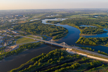 Road night aerial