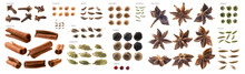 Large Collection Of Seasonings And Spices On A White Background