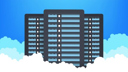 Wall Mural - data center. mainframe service concept banner, server rack. server room concept, data bank center. i