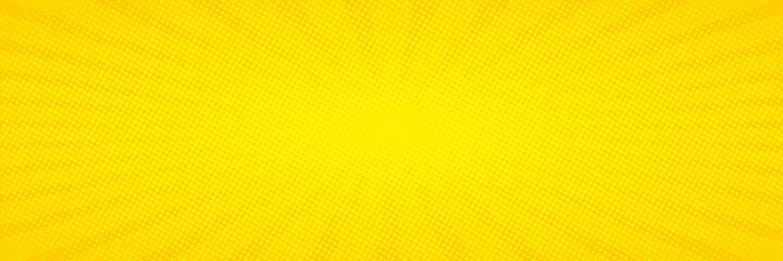 Wall Mural - pop art. background with dots. yellow comic background. cartoon funny retro pattern. vector illustra