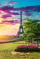 Fototapete - Metal Eiffel Tower