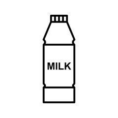 Sticker - Unique Milk Bottle Line Vector Icon