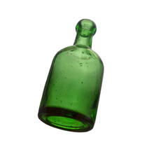 Empty Old Green Glass Bottle, Seen From Beneath.
