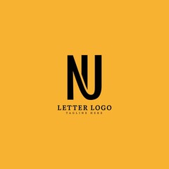 Initial Letter NU logotype company name monogram design for Company and Business logo.