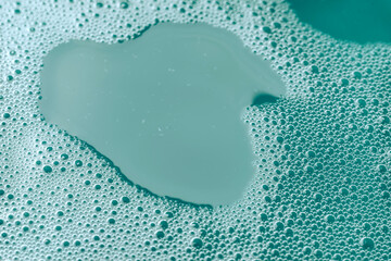 Aufkleber - Beautiful abstract green bubbles background pattern for design. Liquid fluid texture for background, banner.