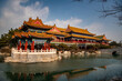 Temple in Penglai, Shandong, China. Copy space for text, background