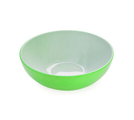 Wall Mural - green empty bowl on a white background