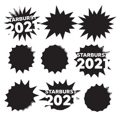 Wall Mural - starburst speech bubbles set. bursting icon. starburst isolated icons set