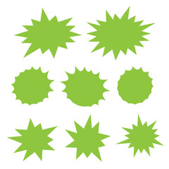 Wall Mural - set of vector starburst, sunburst badges. starburst isolated icons set