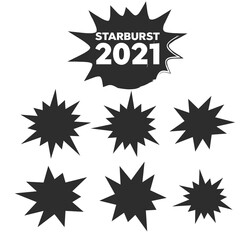 Wall Mural - bursting speech star set. starburst isolated icons set
