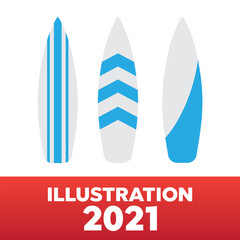 Wall Mural - Surfboard icons set. Surfboard surf vector illustration