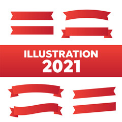 Wall Mural - flat vector ribbons banners flat. banner ribbon vector set