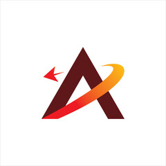 Poster - triangle arrow plane logo design