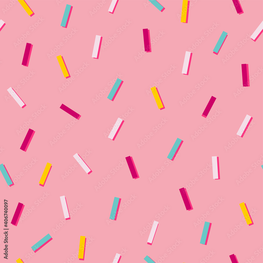 Multi Pink Pattern Multicolored pattern. Pink print colorful sprinkles seamless pattern ...