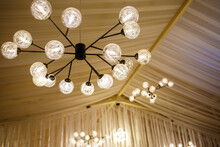 Modern Loft Chandelier With Many Shades With Energy Saving Lamps