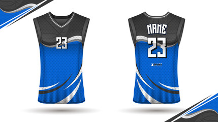 Basketball shirt design, front and back