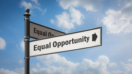 Wall Mural - Street Sign EQUAL OPPORTUNITY