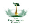 © Art Kovalenco - Pakistan vector illustration. Happy Pakistan Day on March 23rd. National holiday in Pakistan commemorating the Lahore Resolution passed on 23 March