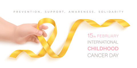 Childhood cancer day horizontal banner