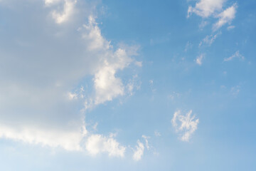 Wall Mural - Blue sky with clouds and sunlight in a day