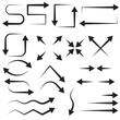 © Полякевич Олена - Line art different arrows. Modern thin line design. Arrow set. Stock image. EPS 10.