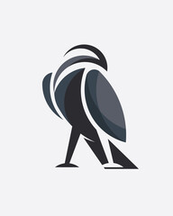 Wall Mural - simple and minimalist eagle bird illustration design template