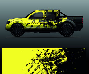 Truck decal graphic wrap vector, abstract background