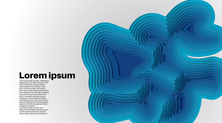 Wall Mural - overlapping vector background waves. deep water illustration design. paper cut style vector design