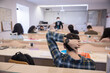 © Daniel - Group of students study with professor