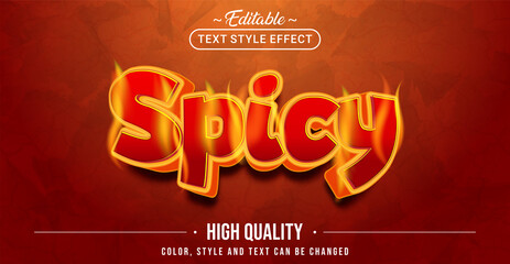 Editable text style effect - Spicy text style theme.