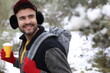 © ajr_images - Stylish man drinking coffee in the snow