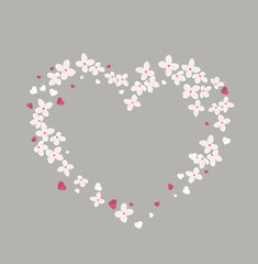 Sticker - flower shaped heart