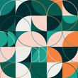 Abstract Geo Art Vector Pattern Composition With Geometric Shapes