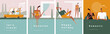People on vacation. Summer vacation, travel and vacation by the sea. The girl at the pool. A couple in the car. Poolside couple. Romantic dinner. Vector set illustration in flat cartoon style.