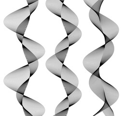 Design elements. Wave of many gray lines. Abstract wavy stripes on white background isolated. Creative line art