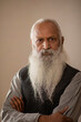 © IndiaPix - PORTRAIT OF A BEARDED OLD MAN LOOKING STRAIGHT AT CAMERA