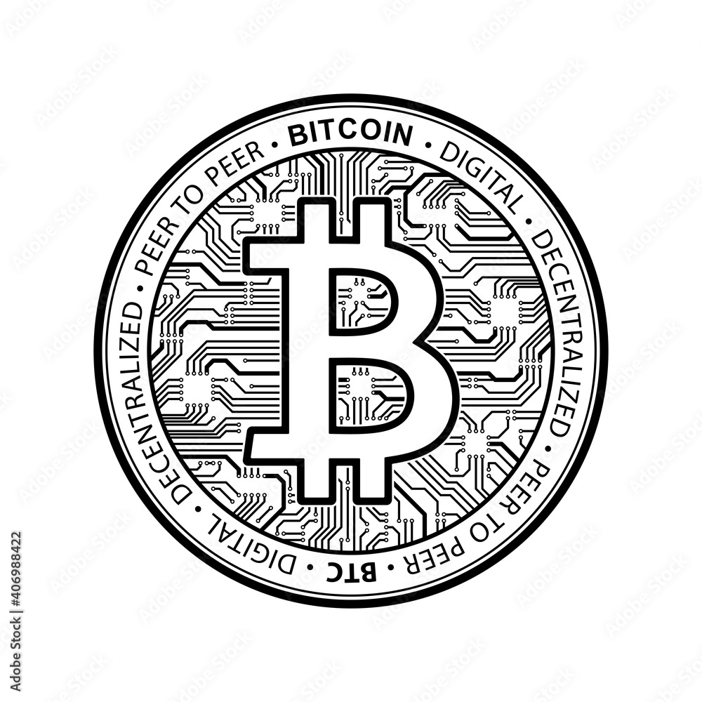 Bitcoin currency crypto coin icon. International stock exchange. Network  bitcoin marketing vector banner sign vector illustration Stock Vector |  Adobe Stock