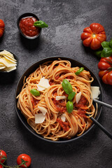 Wall Mural - Traditional Italian pasta with tomato sauce