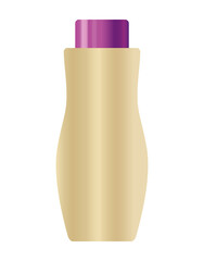 Sticker - skin care bottle purple and cream product icon