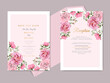beautiful and elegant floral hand drawn wedding invitation card templates